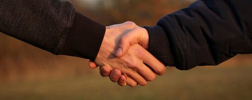 2 people shaking hands
